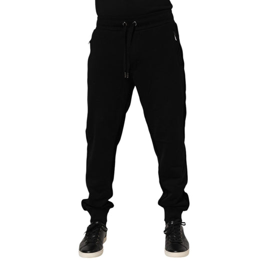Dolce & Gabbana Black Cotton Men Jogger Sweatpants Pants PAN76334-50