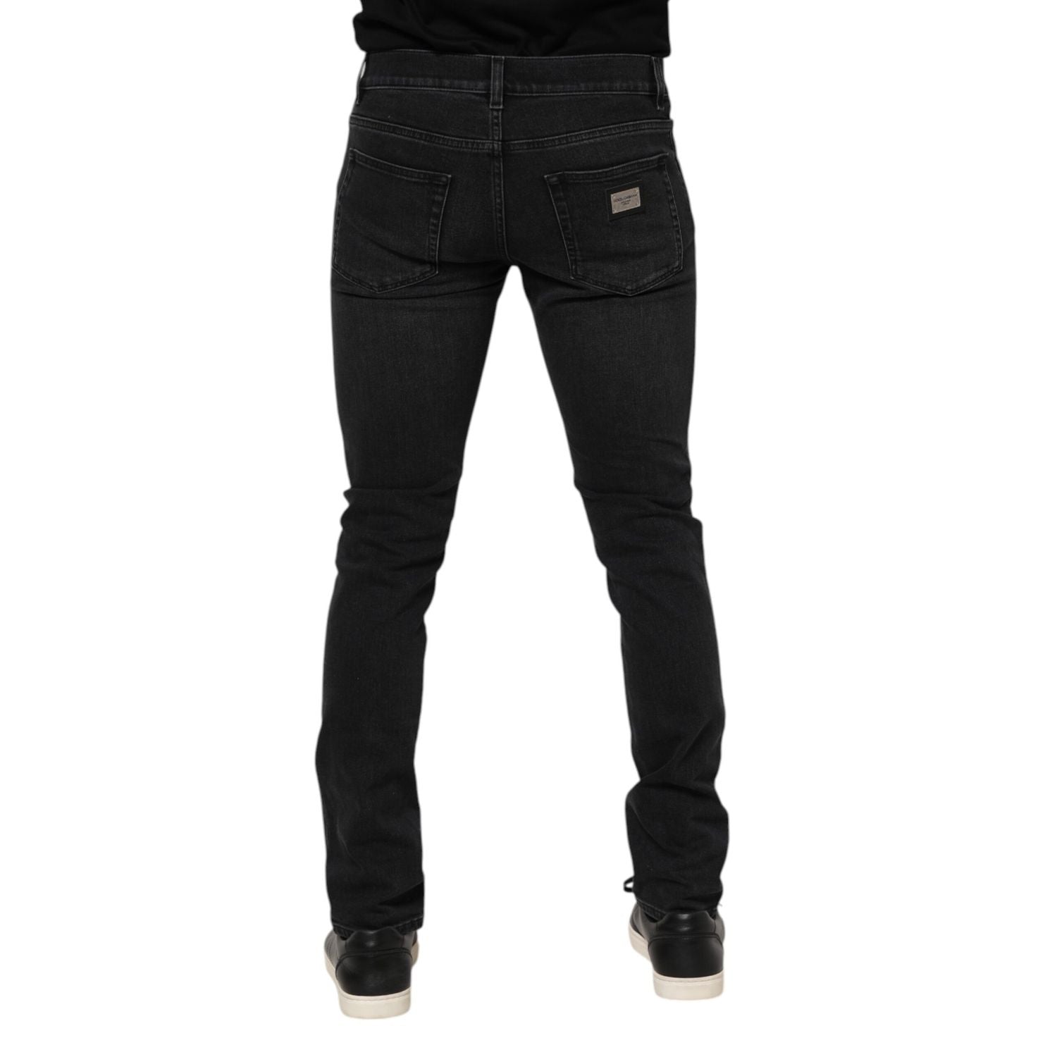 Dolce & Gabbana Black Washed Cotton Skinny Denim Jeans
