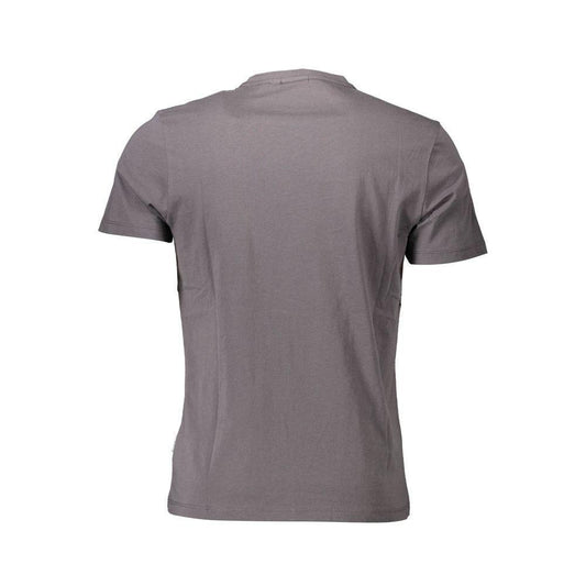 Napapijri Gray Cotton T-Shirt NA-5313-XXL