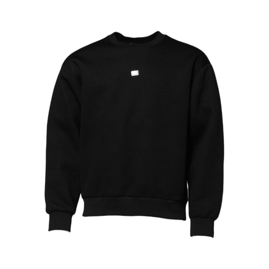 Dolce & Gabbana Black Modal DG Logo Plaque Pullover Sweater TSH906973-48