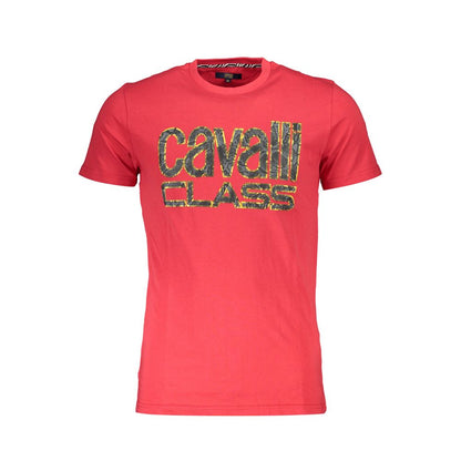 Cavalli Class Red Cotton Men's T-Shirt