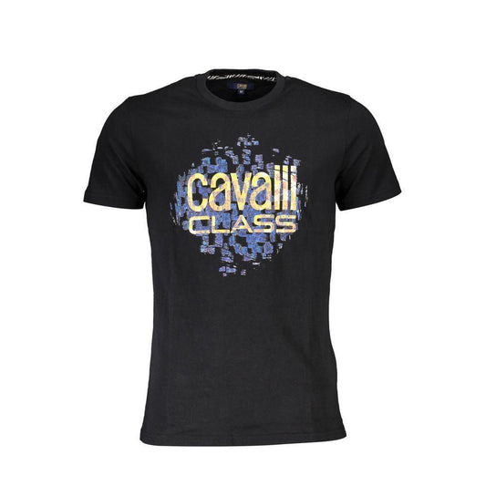 Cavalli Class Black Cotton T-Shirt