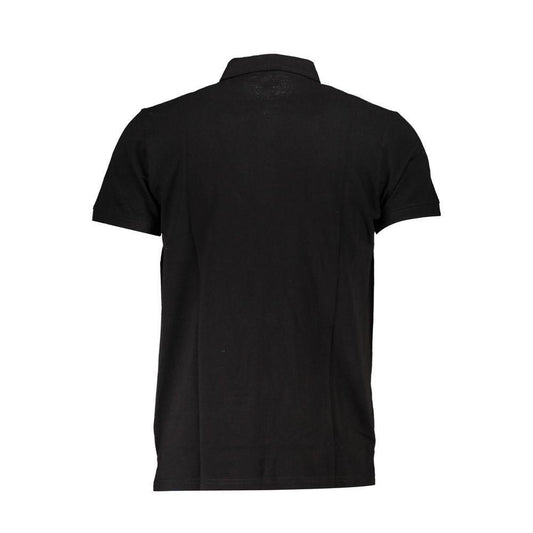 Cavalli Class Black Cotton Polo Shirt