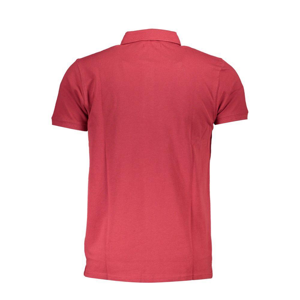 Cavalli Class Red Cotton Polo Shirt CA-22343-M
