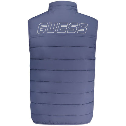 Guess Jeans Blue Spandex Sleveless Jacket