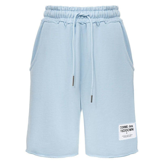 Comme Des Fuckdown Blue Cotton Short CO-15691-IT36|XXS