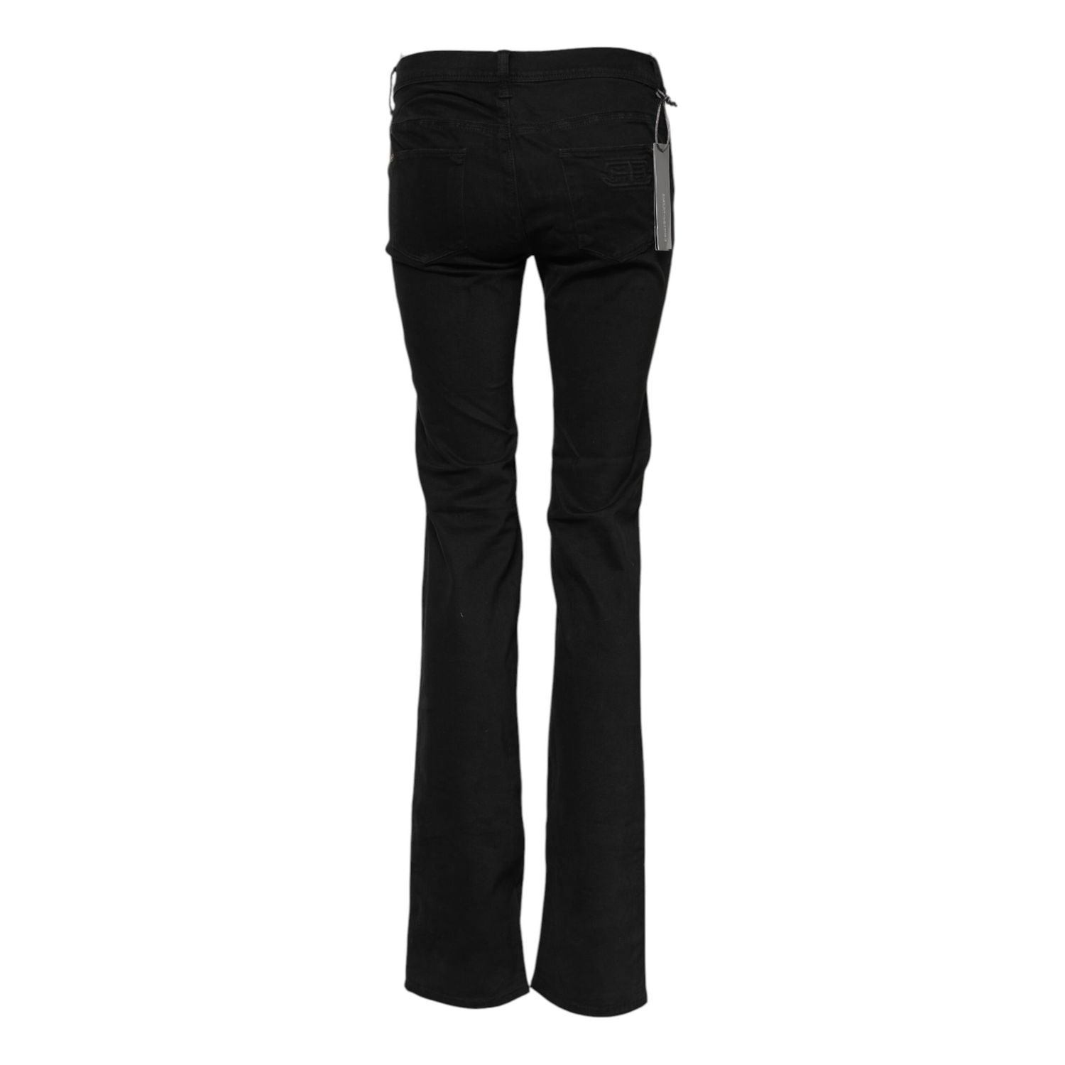 Ermanno Scervino Black Cotton Stretch Flared Bootcut Denim Jeans