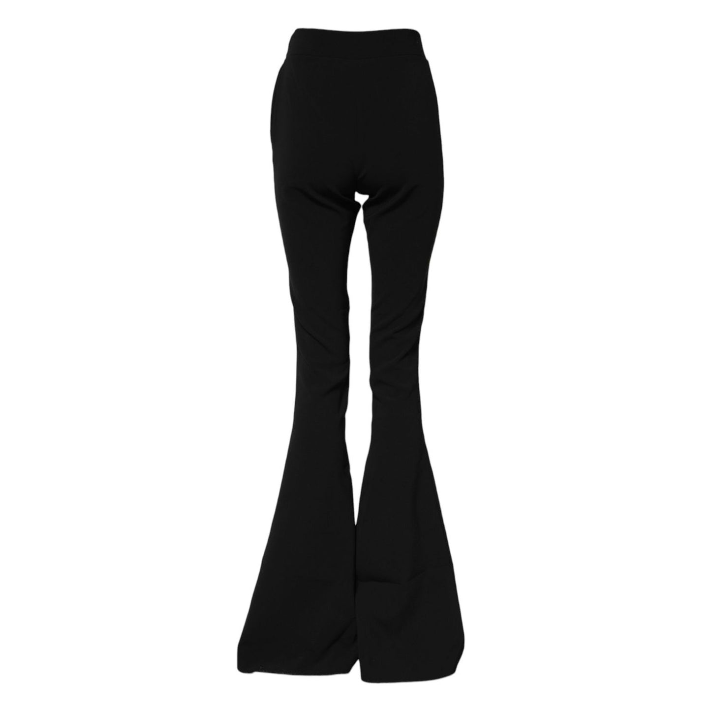 Dsquared² Black Polyester High Waisted Flared Pants