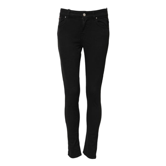 Dolce & Gabbana Black Cotton Skinny Mid Waist Denim Jeans PAN75114-38