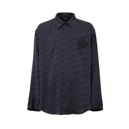 Balenciaga Gray Viscose Dress Shirt