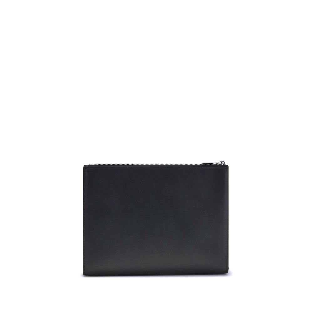 Alexander McQueen Black Calf Leather Bos Taurus Wallet