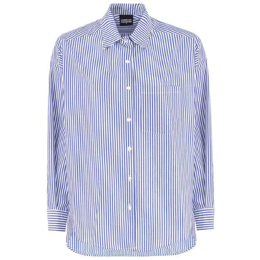 Comme Des Fuckdown Blue Cotton Shirt CO-13479-XS