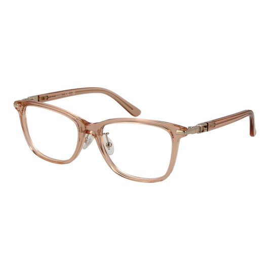 Guess Beige Women Glasses Frame with acetate full-rim and rectangle style, size 54-17-140, includes branded case.