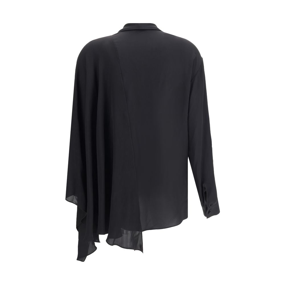 Balenciaga Black Silk Blouse