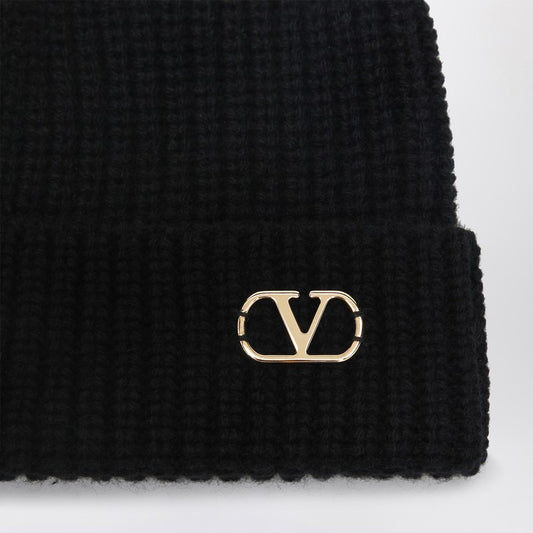 Valentino Garavani VLogo Signature beanie black in cashmere 7Y2HB02GATZ/R_VALE-0NO_100