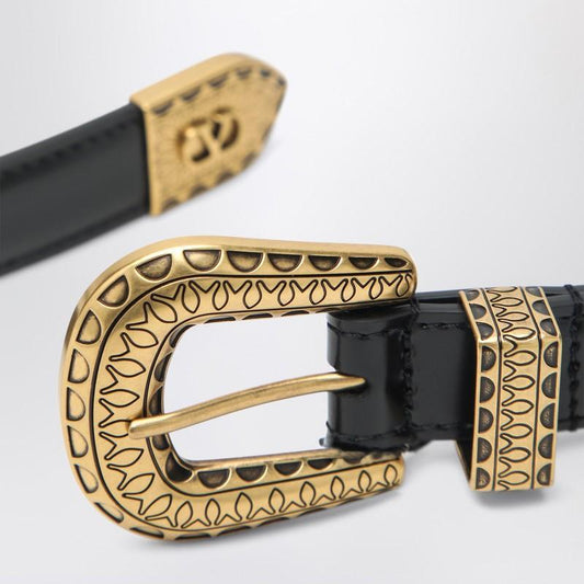 Valentino Garavani Black VLogo Signature belt in polished calfskin 7Y2T0SQ9QBH/R_VALE-0NO_300