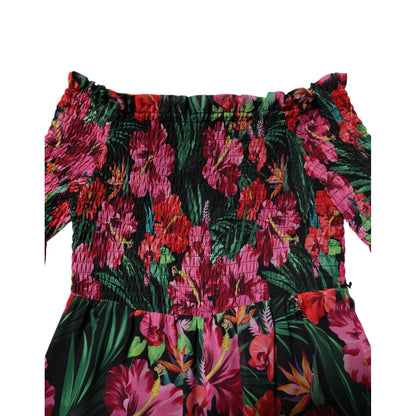 Patrizia Pepe Multicolor Floral Print Overall Jumpsuit Dress