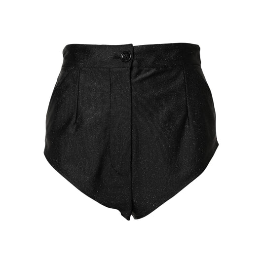 Dolce & Gabbana Black Viscose High Waisted Hot Pants Shorts PAN74914-40