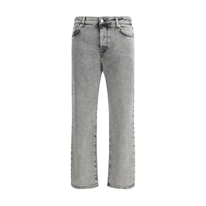 Fabiana Filippi Gray Cotton Straight-Leg Jeans