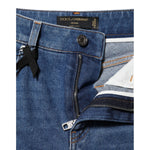 Dolce & Gabbana Blue Cotton High Waist Tapered Denim Jeans PAN75532-38