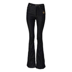 Dolce & Gabbana Black Cotton Mid Waist Bootcut Denim Jeans PAN75537-38