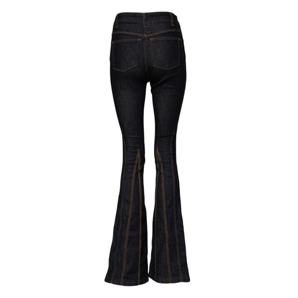 Dolce & Gabbana Black Cotton Mid Waist Bootcut Denim Jeans PAN75537-38