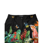 Dolce & Gabbana Black Cotton Tropical Mid Waist Pants PAN75960-40