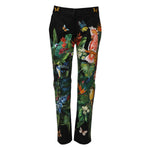 Dolce & Gabbana Black Cotton Tropical Mid Waist Pants PAN75960-40