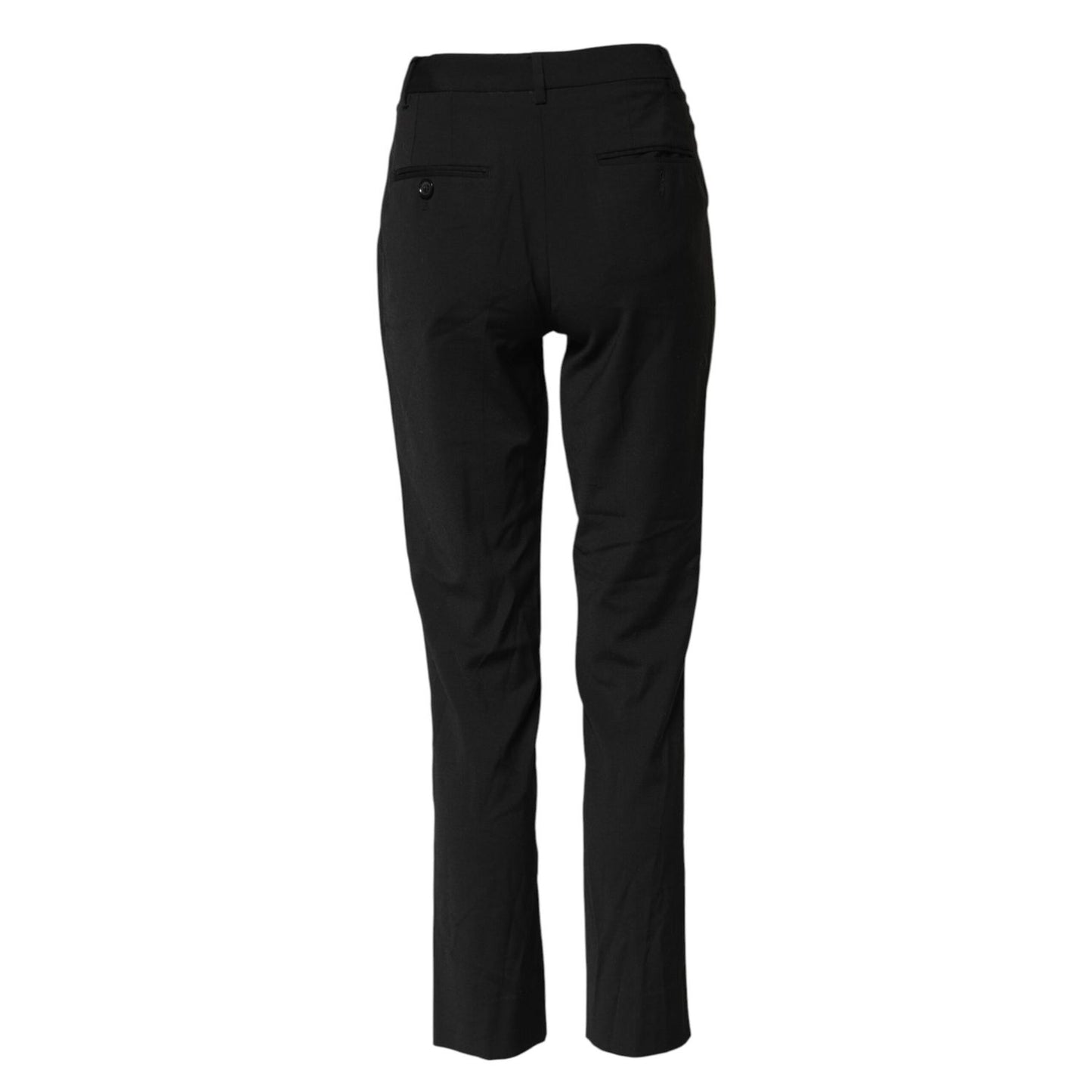 Dolce & Gabbana Black STAFF Mid Waist Tapered Pants