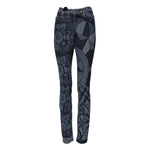 Dolce & Gabbana Blue Graphic Print Cotton Skinny Denim Jeans PAN76485-36