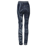 Dolce & Gabbana Blue Graphic Print Cotton Skinny Denim Jeans PAN76485-36