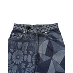 Dolce & Gabbana Blue Graphic Print Cotton Skinny Denim Jeans PAN76485-36