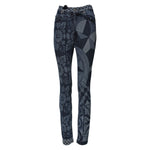 Dolce & Gabbana Blue Graphic Print Cotton Skinny Denim Jeans PAN76485-36