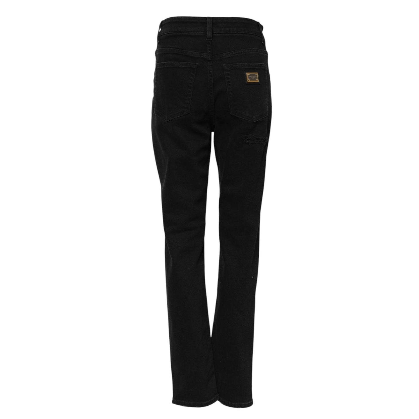 Dolce & Gabbana Black Boyfriend Cotton Flared Denim Jeans PAN76487-38