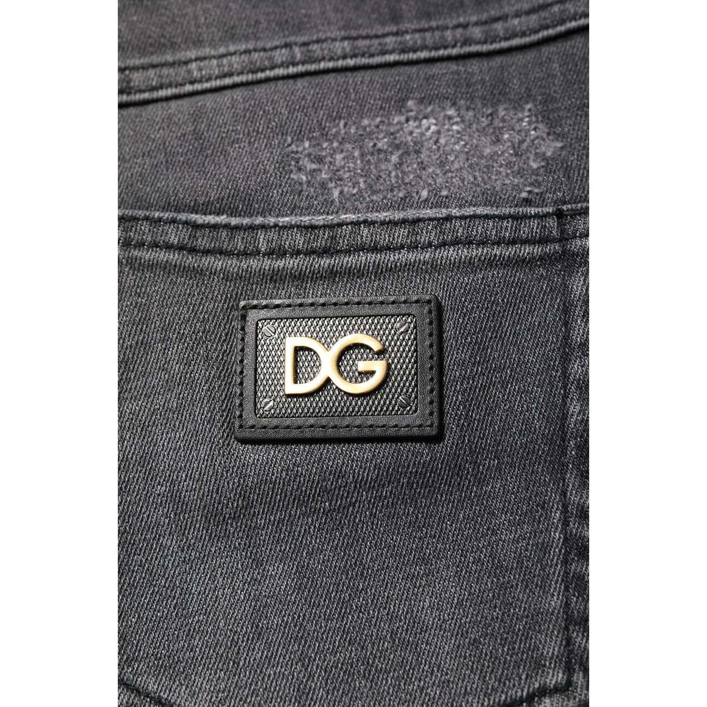 Dolce & Gabbana Dark Gray AUDREY Cotton Skinny Denim Jeans