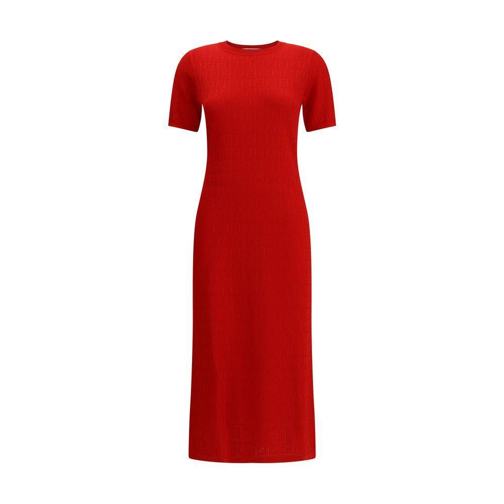 Fendi Knitted midi Dress FE-FZDD59AUZRF1SAX-IT40 | M