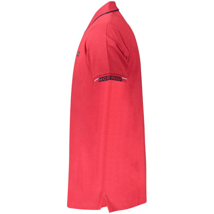 Norway 1963 Rosso Cotone Uomo Polo