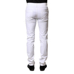 Dolce & Gabbana White Cotton Skinny Men Denim Jeans