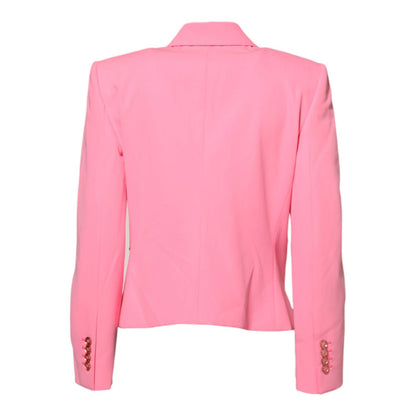 Dolce & Gabbana Pink Double Breasted Women Coat Jacket
