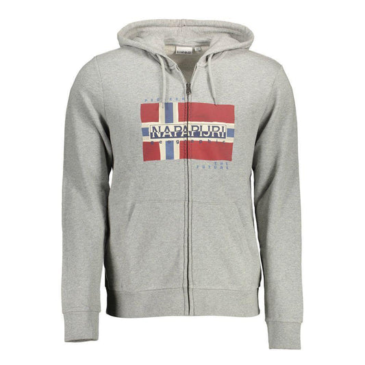 Napapijri Gray Cotton Sweater NA-11820-XXL