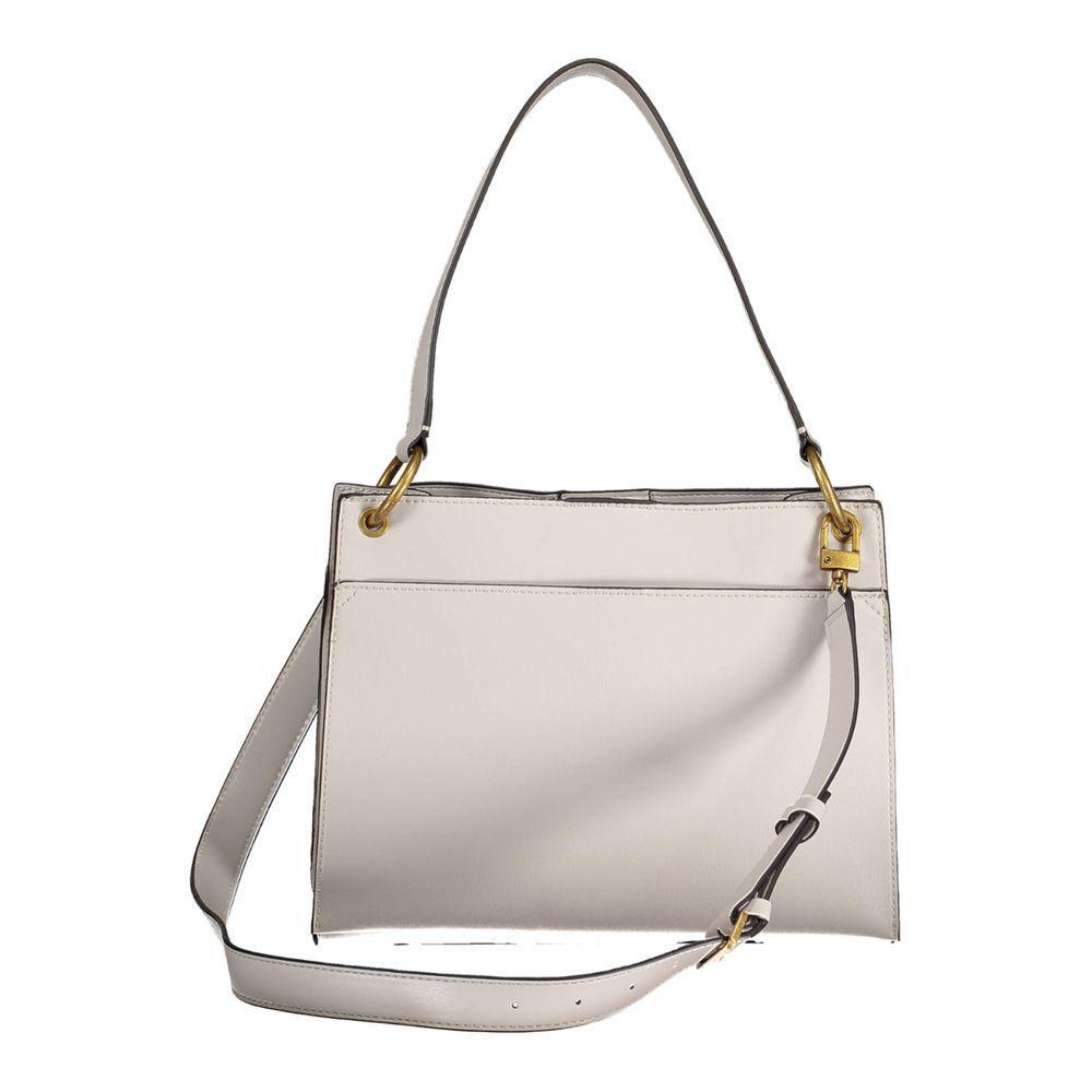 Front view with bag zipped and handles upright.