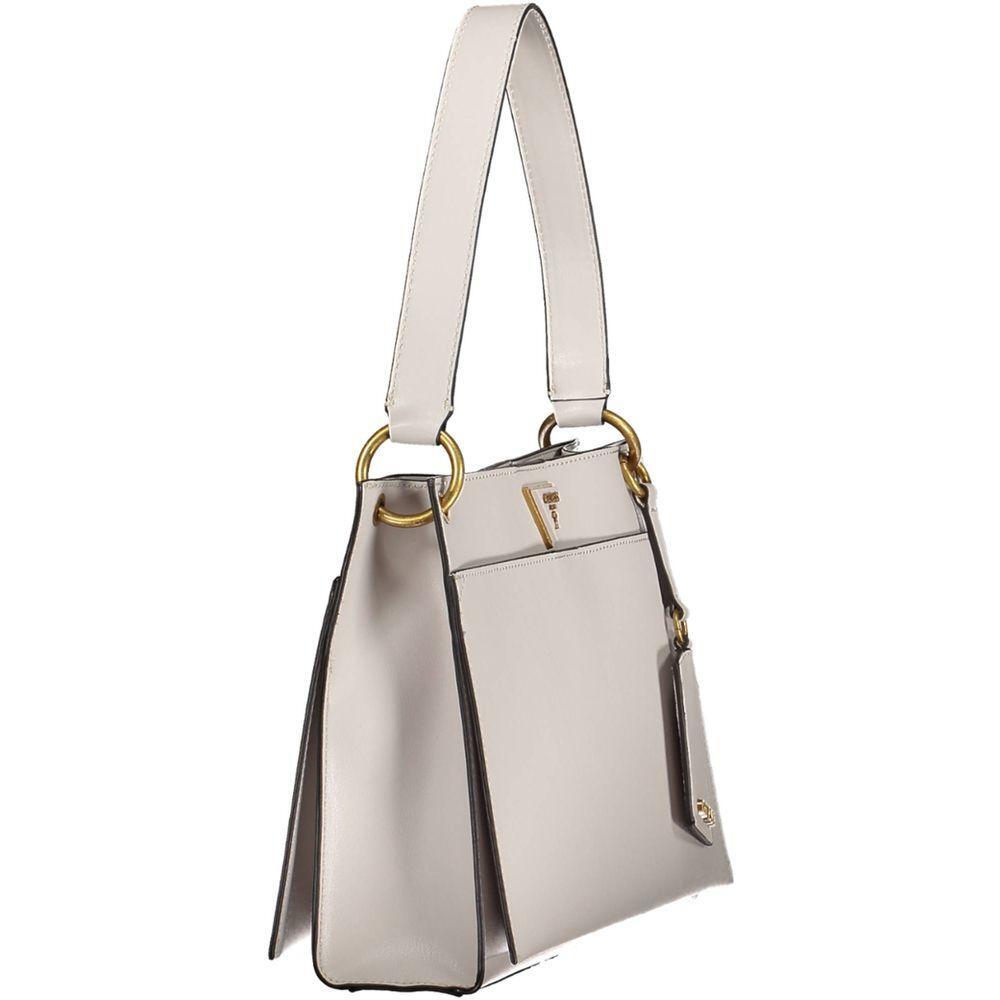 Front view with bag zipped and handles upright.