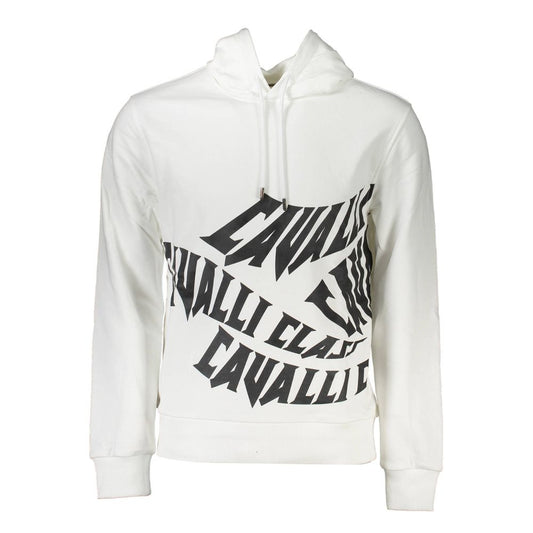 Cavalli Class White Cotton Men Sweater