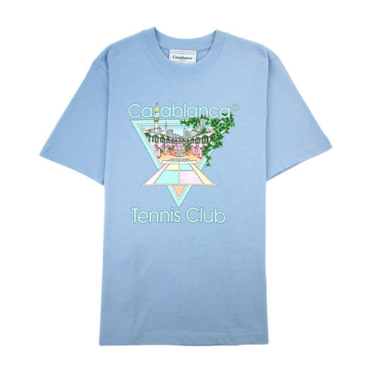 Casablanca Blue Cotton T-Shirt