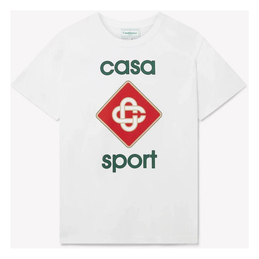 Casablanca White Cotton T-Shirt CA-14854-XS