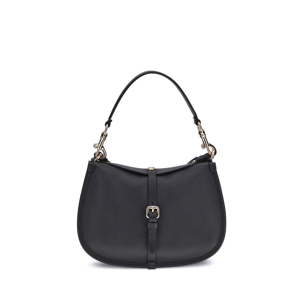 Front view with bag zipped and handles upright.