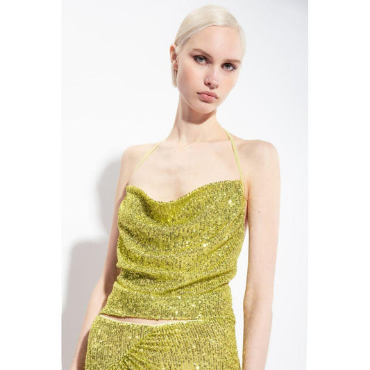 PINKO Green Polyester Tops & T-Shirt PI-15748-XS
