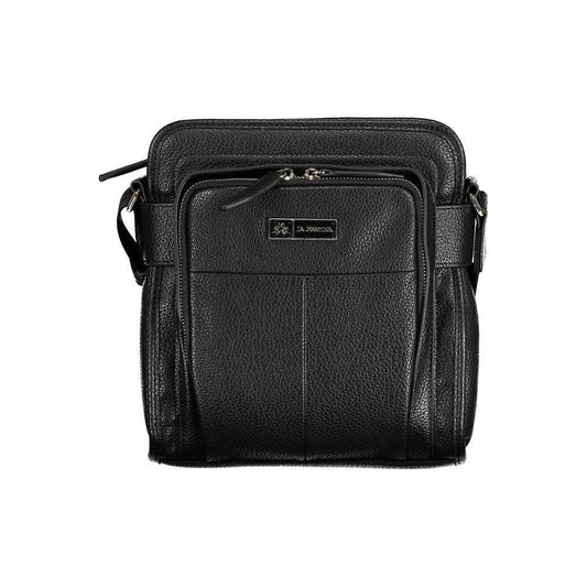 La Martina Black Polyethylene Shoulder Bag LA-20555