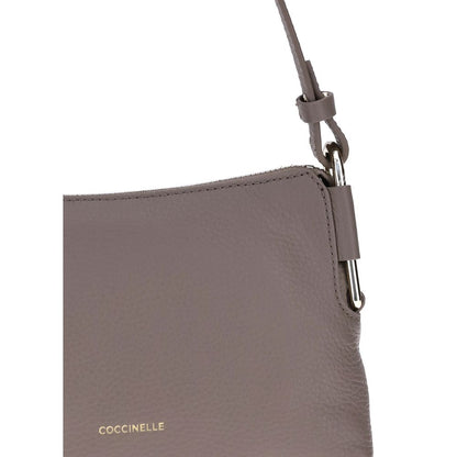 Coccinelle Gray Calf Leather Bos Taurus Shoulder Bag