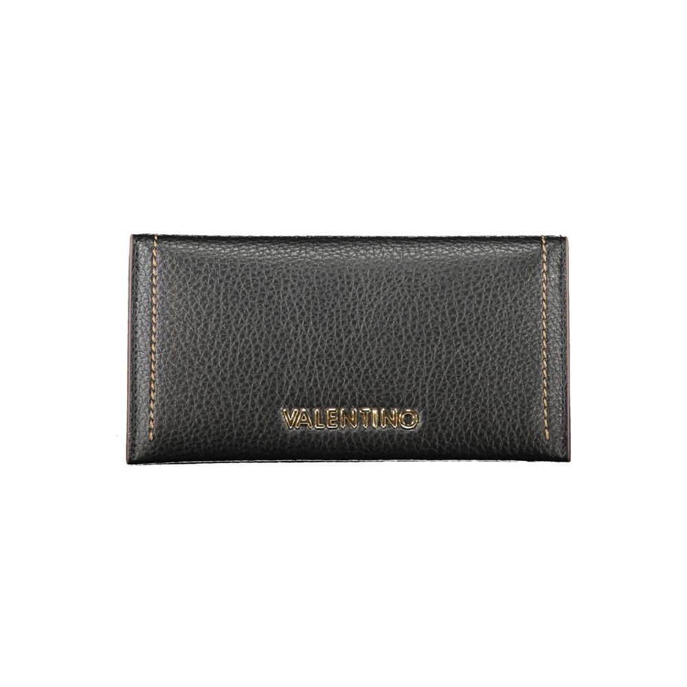 Mario Valentino Black Polyethylene Women Wallet with elegant design and removable coin pouch
